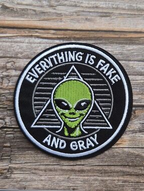 South Park Grey Alien Ufo Parody "Everything Fake and Gay" Iron on Patch